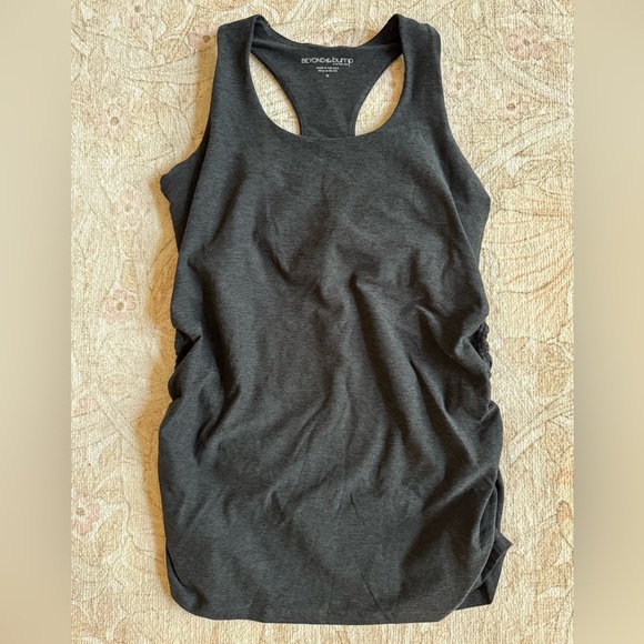 Beyond the Bump Tops - Beyond the Bump Charcoal Gray Maternity Racerback Tank Top